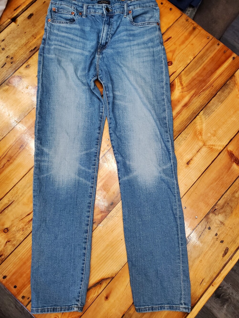 Polo Ralph Lauren Boys Size 20 Straight Jeans Light Wash Denim Cotton Youth